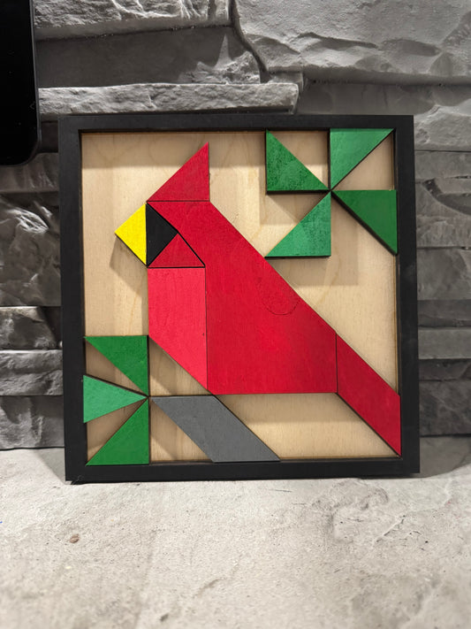 Barn Quilt Cardinal