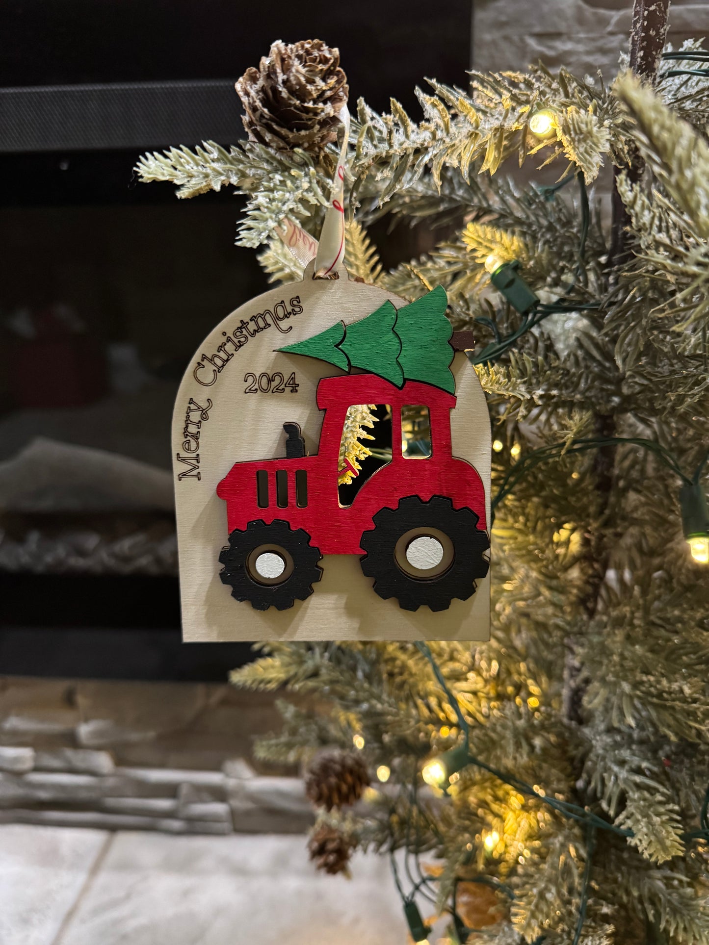 Tractor ornament