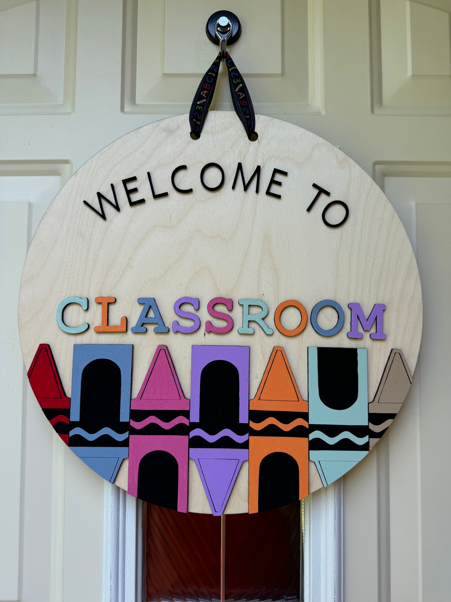 Crayon Teacher Door Sign
