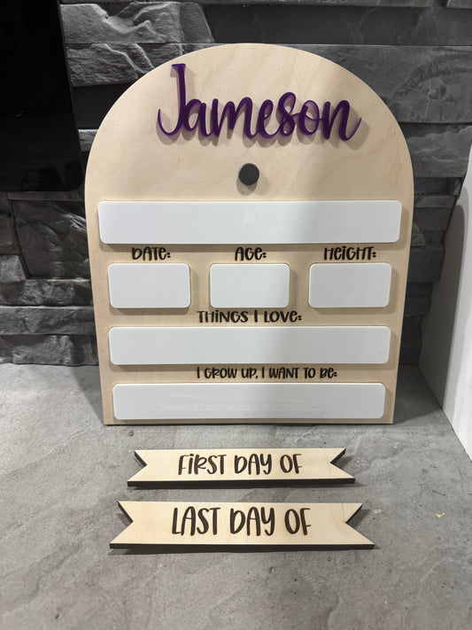 First Day of / Last Day of Sign