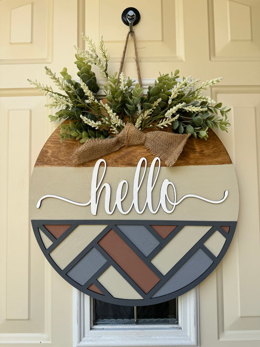 Hello Door Sign