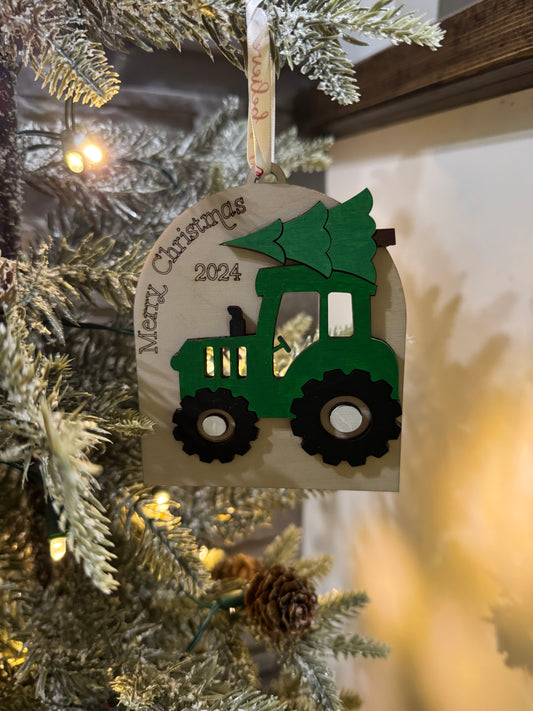 Tractor ornament