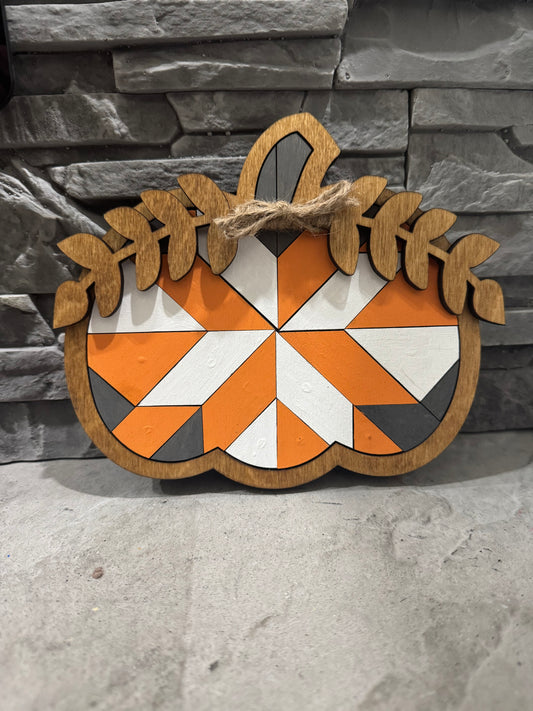 Barn Quilt Pumpkin
