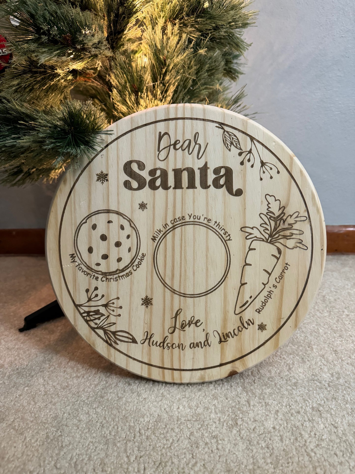 Santa Cookie Plate